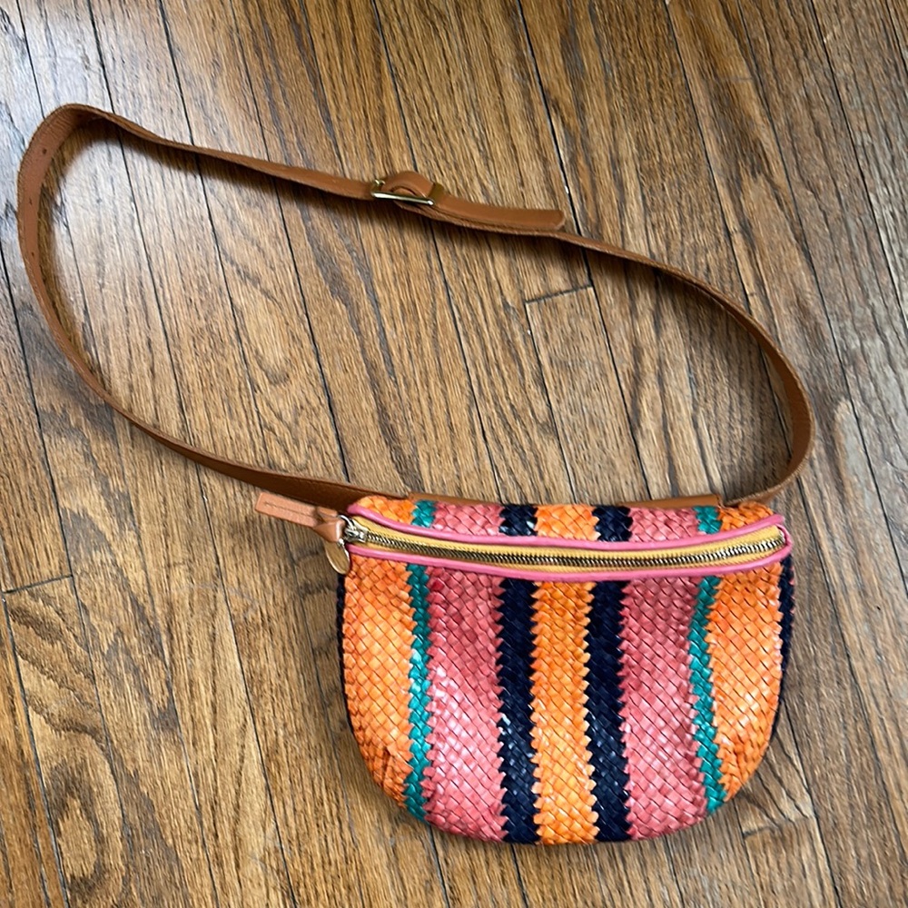 Clare V fanny pack - petal woven stripe originally $345
